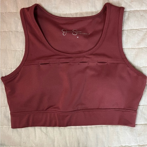 Jessica Simpson The Warmup Cut Out Scoop Neck Sports Bra Size Medium - Picture 6 of 14